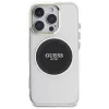Guess IML Metal Colored Circle Classic Logo MagSafe Cover per iPhone 16 Pro (nero)
