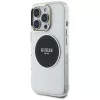 Guess IML Metal Colored Circle Classic Logo MagSafe Cover per iPhone 16 Pro Max (nero)