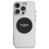 Guess IML Metal Colored Circle Classic Logo MagSafe Cover per iPhone 16 Pro Max (nero)