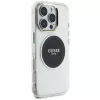 Guess IML Metal Colored Circle Classic Logo MagSafe Cover per iPhone 16 Pro Max (nero)