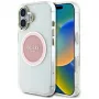 Guess IML Metal Colored Circle Classic Logo MagSafe Cover per iPhone 16 (rosa)