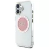 Guess IML Metal Colored Circle Classic Logo MagSafe Cover per iPhone 16 (rosa)