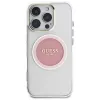 Guess IML Metal Colored Circle Classic Logo MagSafe Cover per iPhone 16 Pro (rosa)