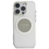 Guess IML Metal Colored Circle Classic Logo MagSafe Cover per iPhone 16 Pro Max (grigio)
