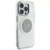 Guess IML Metal Colored Circle Classic Logo MagSafe Cover per iPhone 16 Pro Max (grigio)