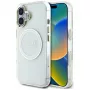 Guess IML Metal Colored Circle Classic Logo MagSafe Cover per iPhone 16 (bianco)