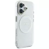 Guess IML Metal Colored Circle Classic Logo MagSafe Cover per iPhone 16 (bianco)