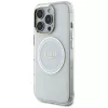 Guess IML Metal Colored Circle Classic Logo MagSafe Cover per iPhone 16 Pro Max (bianco)
