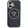 Guess IML Metal Glitter 4G Circle Triangle MagSafe Cover per Apple iPhone 16 (nero)