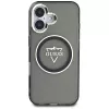 Guess IML Metal Mountain Logo MagSafe Cover per iPhone 16 (nero)