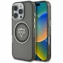 Guess IML Metal Mountain Logo MagSafe Cover per iPhone 16 Pro (nero)