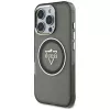 Guess IML Metal Mountain Logo MagSafe Cover per iPhone 16 Pro (nero)