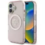 Guess IML Metal Mountain Logo MagSafe Cover per Apple iPhone 16 (rosa)
