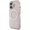 Guess IML Metal Mountain Logo MagSafe Cover per Apple iPhone 16 (rosa)