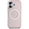 Guess IML Metal Mountain Logo MagSafe Cover per Apple iPhone 16 (rosa)
