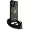 Guess 4G Big Logo Cord Strap Crossbody Cover per iPhone 16 marrone
