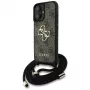 Guess 4G Big Logo Cord Strap Crossbody Cover per iPhone 16 Plus - marrone