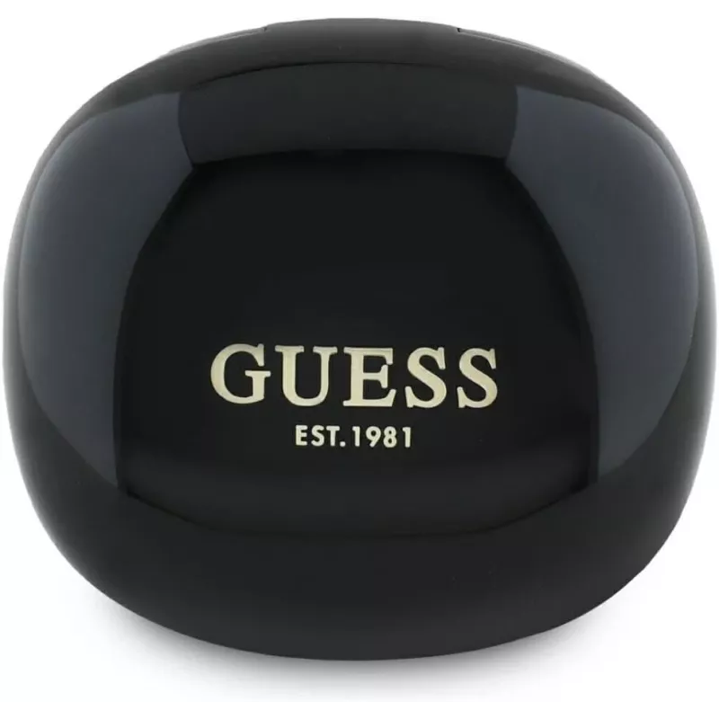 Guess Flat Classic Logo Electroplated TWS Auricolari con custodia di ricarica (nero)