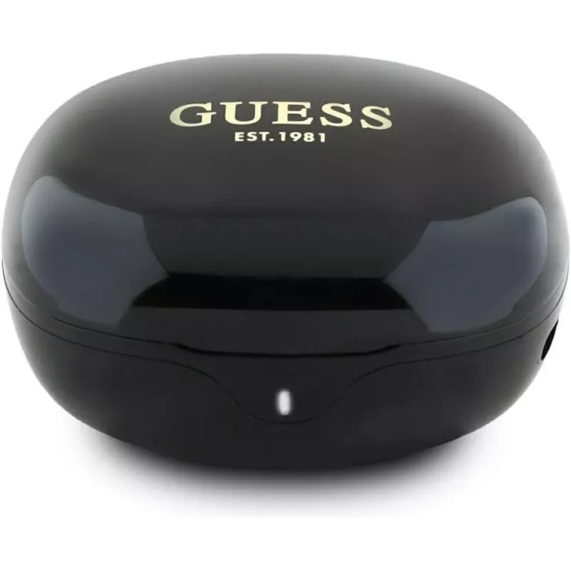 Guess Flat Classic Logo Electroplated TWS Auricolari con custodia di ricarica (nero)