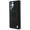 BMW Leder-Halbtextur MagSafe Cover per Samsung Galaxy S25 Ultra nero