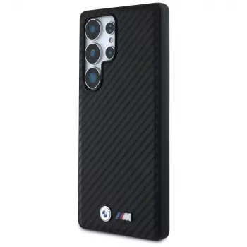 BMW Leather Carbon MagSafe Cover per Samsung Galaxy S25 Ultra nero