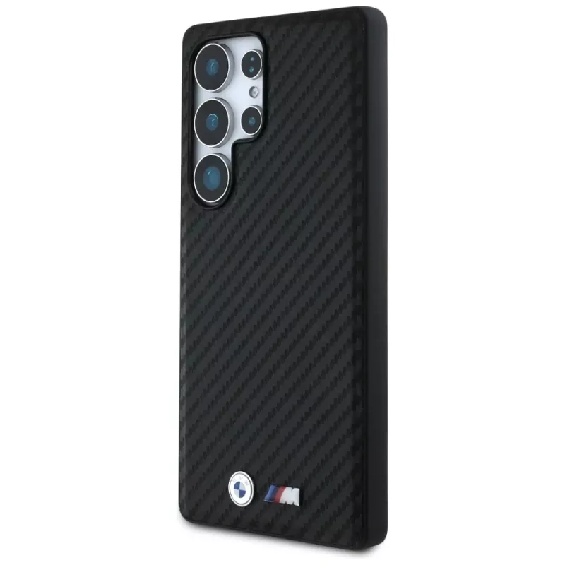 BMW Leather Carbon MagSafe Cover per Samsung Galaxy S25 Ultra nero