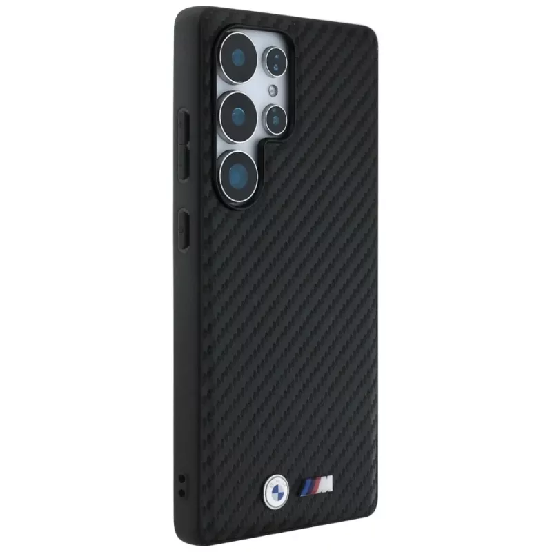 BMW Leather Carbon MagSafe Cover per Samsung Galaxy S25 Ultra nero