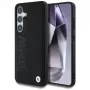 BMW Leather Big Wordmark Cover per Samsung Galaxy S25+ nero