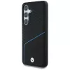 Custodia BMW MagSafe in pelle TEXTURED e liscia per Samsung Galaxy S25 nero