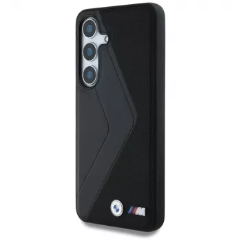 BMW Leather Oversized Stripes MagSafe Cover per Samsung Galaxy S25 nero