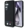 BMW Leder-Tricolor-Streifen MagSafe Cover per Samsung Galaxy S25 nero
