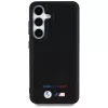 BMW Leder-Tricolor-Streifen MagSafe Cover per Samsung Galaxy S25 nero
