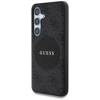 Guess 4G Round Patch Classic Logo Cover MagSafe per Samsung Galaxy S25+ (nero)