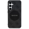 Guess 4G Round Patch Classic Logo Cover MagSafe per Samsung Galaxy S25+ (nero)