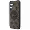 Guess 4G Round Patch Classic Logo Cover MagSafe per Samsung Galaxy S25+ (marrone)