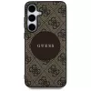 Guess 4G Round Patch Classic Logo Cover MagSafe per Samsung Galaxy S25+ (marrone)