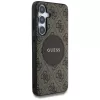 Guess 4G Round Patch Classic Logo Cover MagSafe per Samsung Galaxy S25+ (marrone)