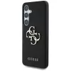 Guess Grained Big 4G Logo Small Classic Logo Cover posteriore per Samsung Galaxy S25, Nero