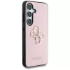 Guess Grained Big 4G Logo Small Classic Logo Cover posteriore per Samsung Galaxy S25 Rosa