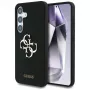 Guess Silicone Big 4G Logo Bottom Script Cover per Samsung Galaxy S25, nero