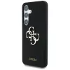 Guess Silicone Big 4G Logo Bottom Script Cover per Samsung Galaxy S25, nero
