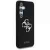 Guess Silicone Big 4G Logo Bottom Script Cover per Samsung Galaxy S25, nero