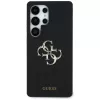Guess Silicone Big 4G Logo Bottom Script Cover per Samsung Galaxy S25 Ultra - nero