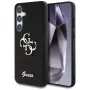 Guess Fixed Glitter Big 4G Metal Logo Cover per Samsung Galaxy S25 (nero)