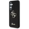 Guess Fixed Glitter Big 4G Metal Logo Cover per Samsung Galaxy S25 (nero)
