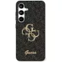 Guess Fixed Glitter Big 4G Metal Logo Cover per Samsung Galaxy S25+ (nero)