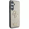 Guess Fixed Glitter Big 4G Metal Logo Cover posteriore per Samsung Galaxy S25 - Oro