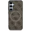 Guess Leather 4G Colored Ring Classic Logo Cover MagSafe per Samsung Galaxy S25 (marrone)
