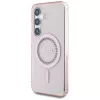 Guess Rhinestones Printed Classic Logo Cover MagSafe per Samsung Galaxy S25 (rosa)