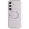 Guess Rhinestones Printed Classic Logo Cover MagSafe per Samsung Galaxy S25 (rosa)